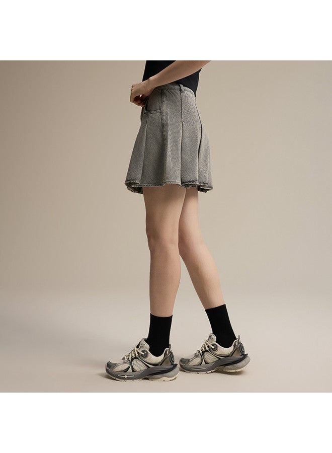 PALLADIUM تنورة نسائية كاجوال مطوية تنورة قصيرة متعددة الاستخدامات فستان صيفي - Image 5