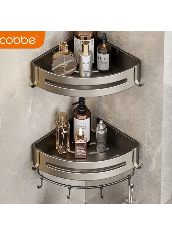 Cobbe Space Aluminum Bathroom Shelf Triangle Basket Toilet Bath Shower Storage Rack