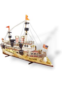 Generic Baltimore Cruiser Ship Model Home Decorations Vintage Iron Art Boat Model Sailboat  - Image 2