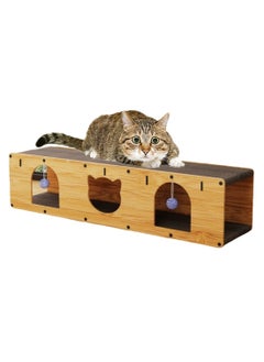 Kidle Cat Scratching Board Cat Nest All-in-One Cat Tunnel Corrugated Cardboard Wear-Resistant Does Not Fall off the Chip Vertical Double Layer Cat House Claw Grinding Cat Toys  - Image 1