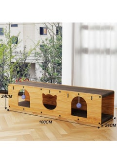 Kidle Cat Scratching Board Cat Nest All-in-One Cat Tunnel Corrugated Cardboard Wear-Resistant Does Not Fall off the Chip Vertical Double Layer Cat House Claw Grinding Cat Toys  - Image 2