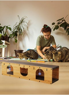 Kidle Cat Scratching Board Cat Nest All-in-One Cat Tunnel Corrugated Cardboard Wear-Resistant Does Not Fall off the Chip Vertical Double Layer Cat House Claw Grinding Cat Toys  - Image 4