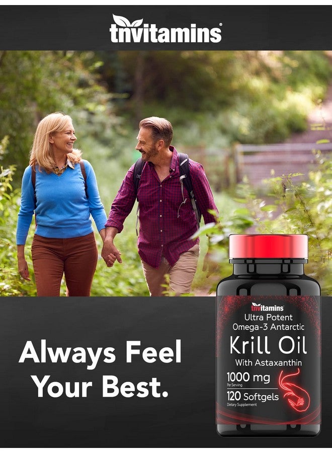 tnvitamins Antarctic Krill Oil 1000mg - 120 Softgels with Astaxanthin | 1000mg Red Krill Oil, 200 mg Phospholipids, 120 mg EPA, 80 mg DHA, 200 mcg Astaxanthin | Potent & Pure Omega-3 Cold Water Antarctic Krill - Image 5