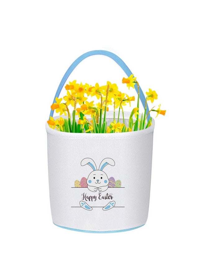 PARTYWIND Easter Baskets for Kids Egg Hunt Games, Easter Baskets Bags with Handle for Boys and Girls Party Supplies Favors, Cute Easter Goodie Bag Stuffers (Blue) - Image 1