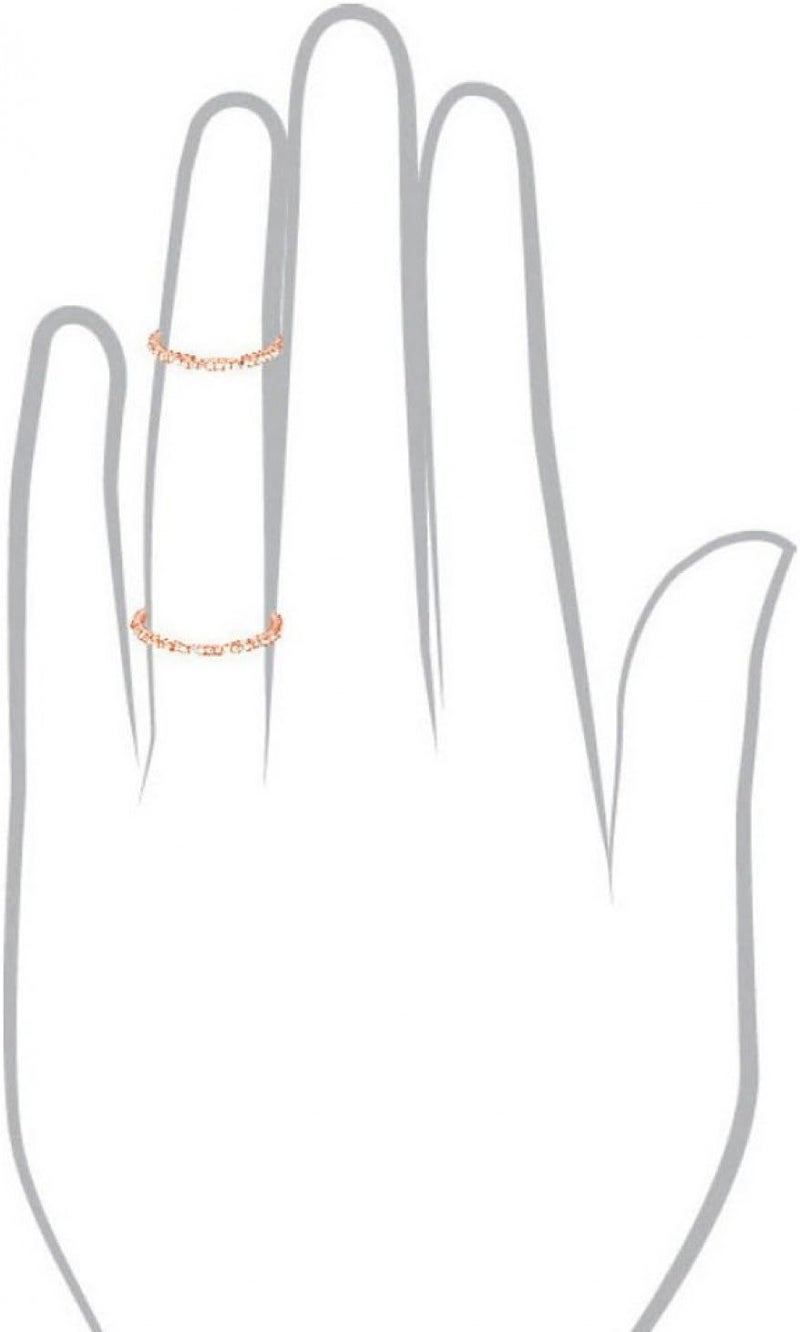 إسبريت خاتم نسائي من Esprit مطلي جزئيًا بالذهب من الفضة عيار 925 Jw50217 باللونين الوردي والأبيض Esse91010 °C - Image 4