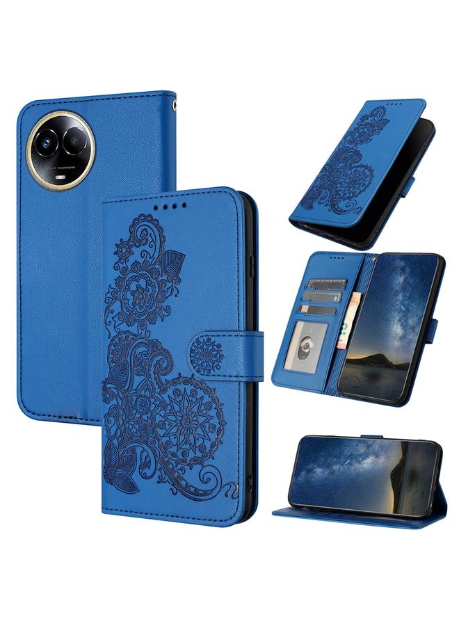 S-TOP Case For Realme 11 5G Datura Flower Embossed Flip Leather Phone Case - Image 1