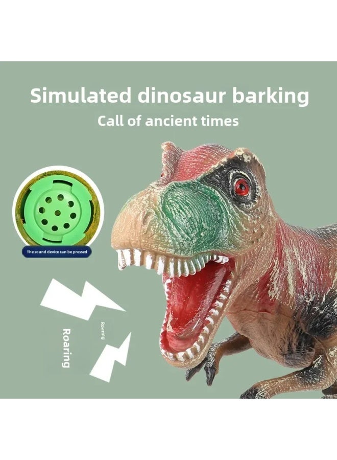 Large Dinosaur Toy Giant Simulation Soft Rubber Animal Model Early Education Baby Boys Emperor Dragon Wholesale-Specifications:Red Tyrannosaurus Rex 50cm [498 Content]] - Image 5