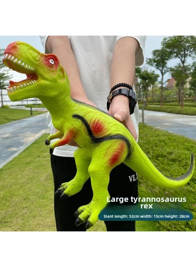 Large Dinosaur Toy Giant Simulation Soft Rubber Animal Model Early Education Baby Boys Emperor Dragon Wholesale-Specifications:Red Tyrannosaurus Rex 50cm [498 Content]] - Image 3