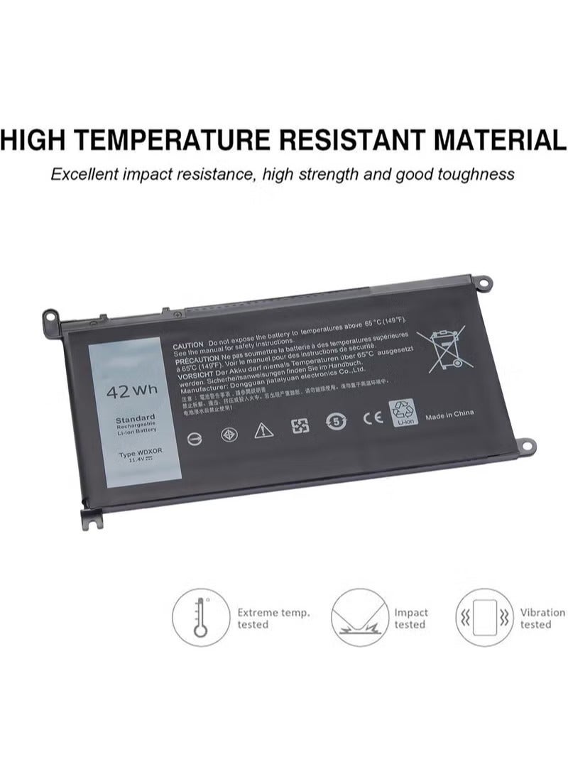 WDXOR Laptop Battery Replacement for Dell Latitude 3480 3580 3189 3379, Inspiron15 5378 5565 5567 5568 5578 5579 5368 5378 5379 5765, 7560 7570 7573 7579 7580 7569 7368 7378, Vostro 5468 - Image 3