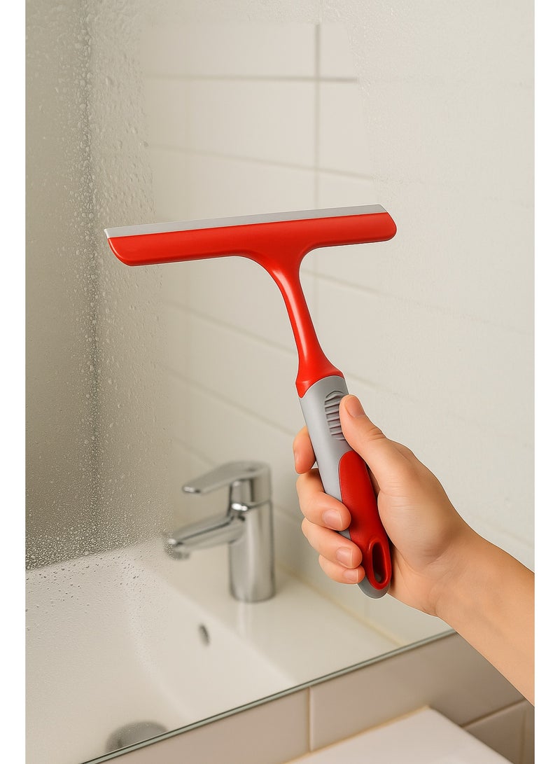 Multi-Purpose Handheld Squeegee Scraper – Durable Plastic with Ergonomic Handle – For Windows, Mirrors, Shower Doors, Car Glass, Tiles & Kitchen – Streak-Free Cleaning Tool - Image 3