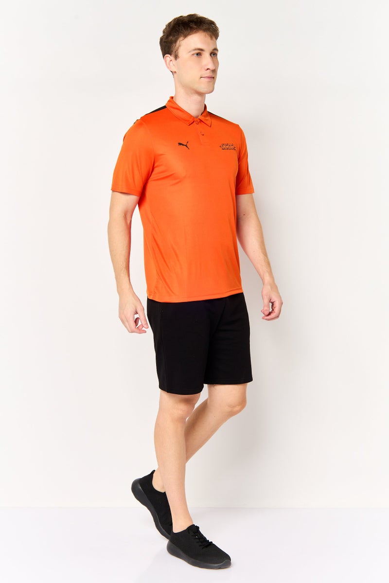 PUMA تي شيرت بولو رياضي للرجال بأكمام قصيرة، خارجي، برتقالي - Image 4