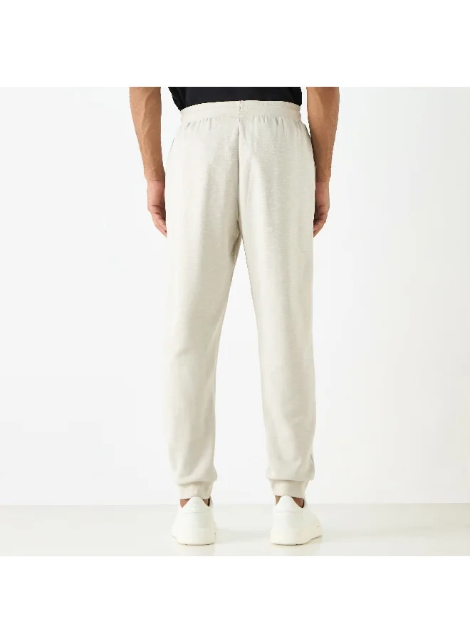 Kappa Kappa Logo Detail Joggers with Pockets and Drawstring Closure