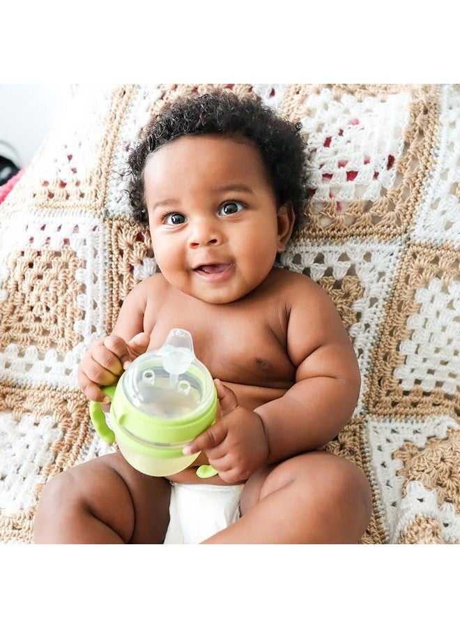 آنبي مجموعة أدوات الحلمة الانتقالية ذات الفوهة الناعمة لكأس الشرب متوافقة مع زجاجات الأطفال كوموتومو، 5 أونصة و8 أونصة | مجموعة اقتصادية مكونة من مجموعتين + فرش (أخضر) - Image 5