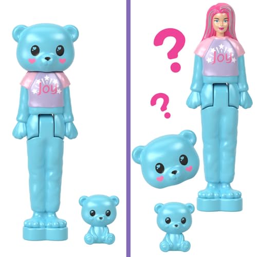 Polly Pocket باربي ميني باربي لاند 5-باك دمى بوب ريفيل، دمية ميني بطول 1.5 بوصة مع كشف مفاجئ وقطعة لعب حسية (الأنماط قد تختلف) - Image 5