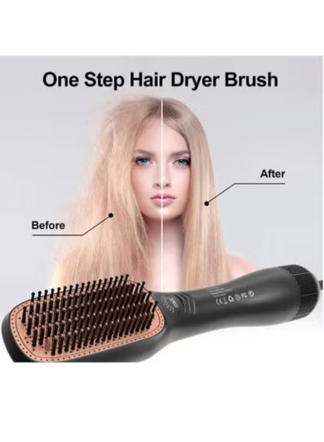 Denx Professional 3-in-1 Hair Styling Tool – Multi-Function Hot Air Brush with Hair Dryer, Straightener & Volumizer in One | Fast Heat-Up | Anti-Frizz Technology | Lightweight & Ergonomic | Ideal for Salon-Style Blowouts at Home or Travel - Image 4