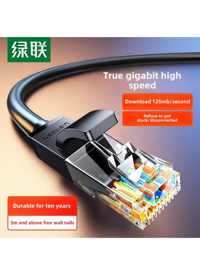 Generic Green Internet Cable Home High Speed 6 Class 6 Gigabit 10 Indoor And Outdoor 20 Computer Broadband 30 Flat Network 50 M Super-Color:Nw102 Category 6 Black High Speed And Stability-Line Length:5 M  - Image 2