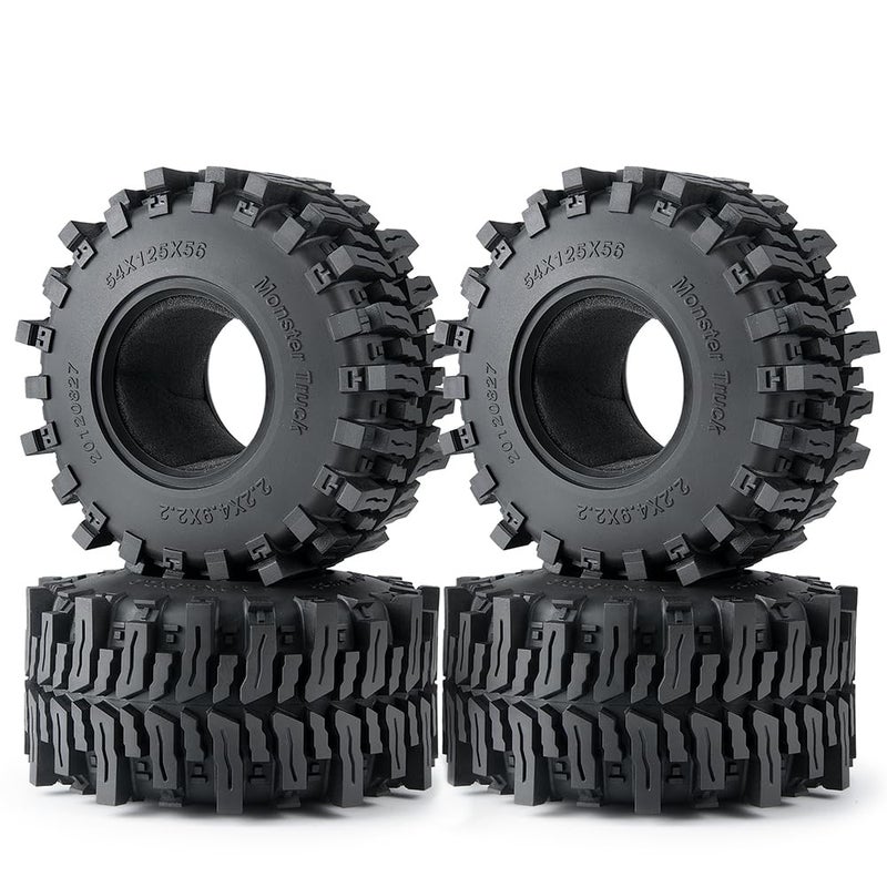 RCLIONS 4PCS 22inch RC Crawler Tires with Foam Insert 125mm49inch Outer Diameter for 110 RC Crawler Car - Image 3