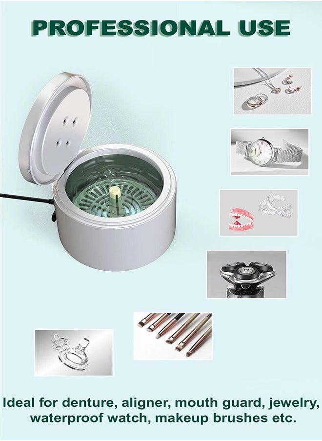 Generic Dental Ultrasonic Retainer Cleaner Machine - Dental Cleaning Pod for Denture, Mouth Guard, Aligner, Night Guard, Braces, Toothbrush Heads, Jewelry, 42kHz Retainer Cleaner with Digital Timer & 250ML  - Image 4