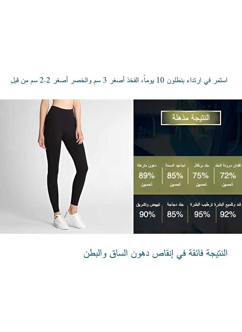 REOCLE - Women's Yoga Pants High Waist Yoga Leggings with Tummy Control & Breathable Fabric Workout Leggings for Spinning Bike Aerobics Jogging - Image 1