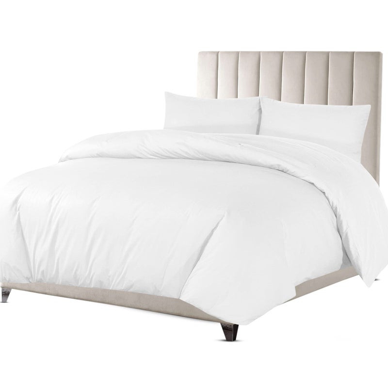 Sapphire Collection Luxury 100 Egyptian Cotton Duvet Quilt Cover  Pillowcase Bedding Set White Double