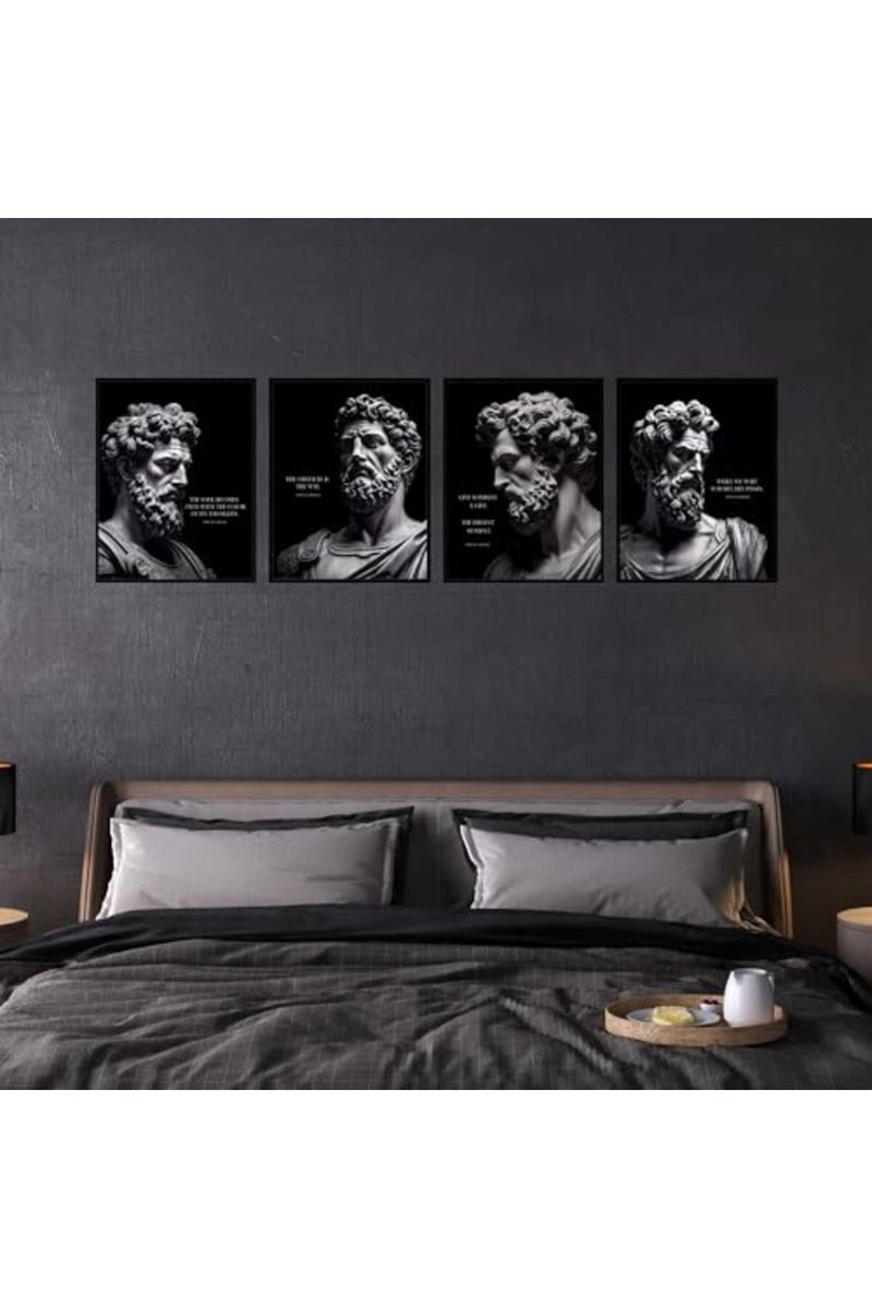 BigWig Prints ALAYRA Marcus Aurelius Poster - Marcus Aurelius Quotes, Stoic Wall Art, Stoicism Gifts, Philosophy Poster, Stoic Art, Stoicism Wall Decor, Philosophy Quotes - Unframed Set of 4 (8x10) - Image 3