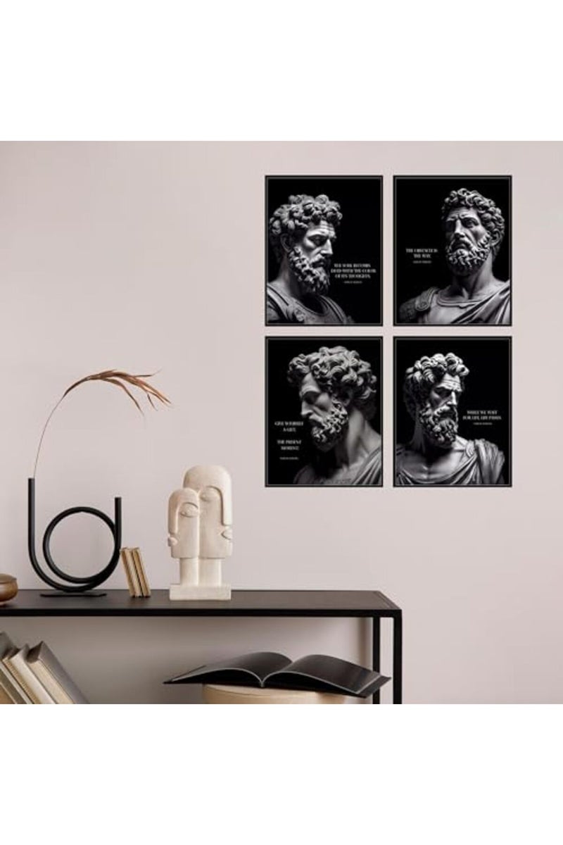 BigWig Prints ALAYRA Marcus Aurelius Poster - Marcus Aurelius Quotes, Stoic Wall Art, Stoicism Gifts, Philosophy Poster, Stoic Art, Stoicism Wall Decor, Philosophy Quotes - Unframed Set of 4 (8x10) - Image 4