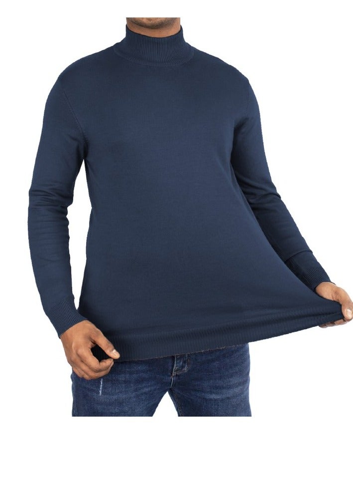 OVERS Plain High Neck Sweater for Men - Image 3