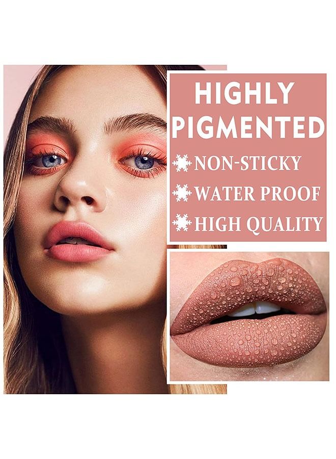 دي ان ام شفاه الشفاه العاري غير اللامع لمرة شفة غير متكافئة من كأس غير متكافئة شفة شفاه شفاه شفاهية غير متينة طويلة الأمد للنساء للبنات اليومية لمكياج الشفاه-الخوخ الأبيض - Image 5