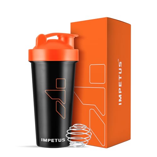 IMPETUS Protein Shaker Gym Bottle 700ml – Leakproof Gym Shaker Sipper for Protein & Pre-Workout Drinks, Durable Polypropylene Bottle for Men & Women (Black) - Image 1