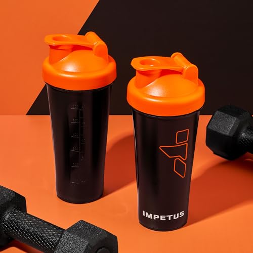 IMPETUS Protein Shaker Gym Bottle 700ml – Leakproof Gym Shaker Sipper for Protein & Pre-Workout Drinks, Durable Polypropylene Bottle for Men & Women (Black) - Image 5