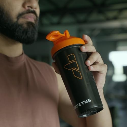 IMPETUS Protein Shaker Gym Bottle 700ml – Leakproof Gym Shaker Sipper for Protein & Pre-Workout Drinks, Durable Polypropylene Bottle for Men & Women (Black) - Image 3