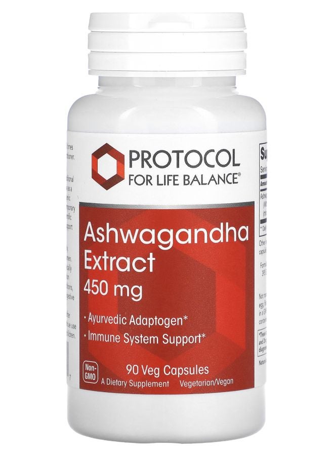 Protocol For Life Balance مستخلص الأشواغاندا 450 ملغ 90 كبسولة نباتية
