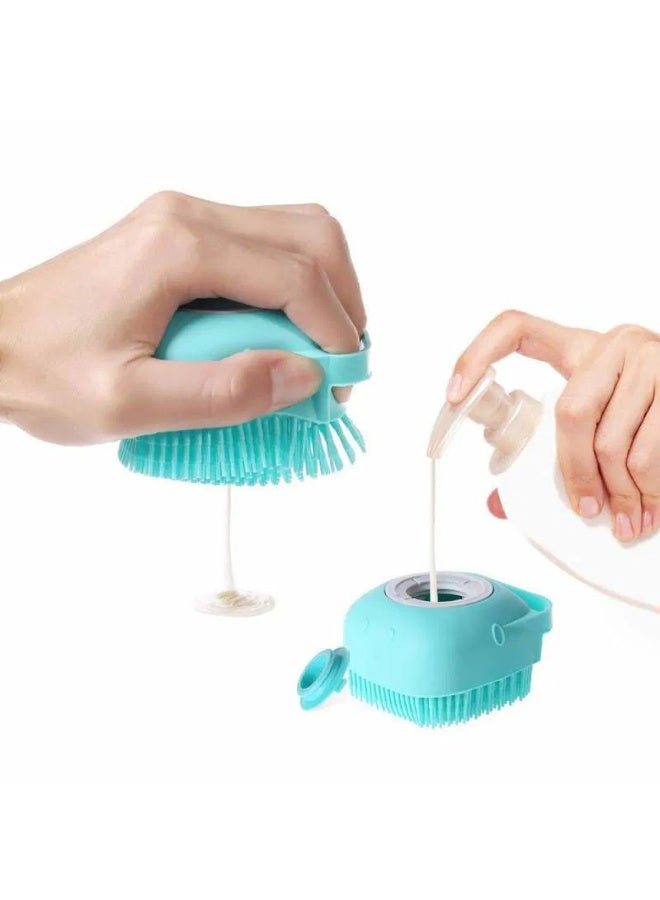 Silicone Body Brush Shower Scrubber With Shower Gel Dispenser Function Soft Bath Massage Exfoliating Cleaning - Image 1
