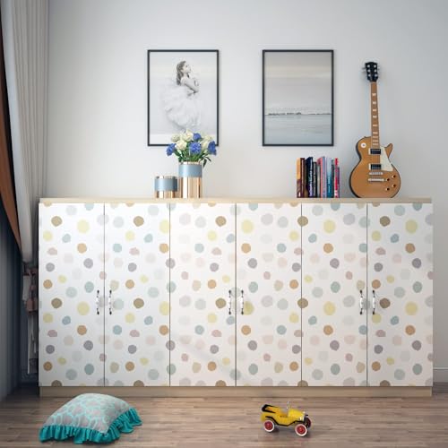 Wallink Nursery Wallpaper Peel and Stick Polka Dot Wallpaper 17.5"x240" Self Adhesive Colorful Dot Kids Peel and Stick Wall Paper Renter Friendly Contact Paper for Walls Decor Nursery Room Living Room - Image 4