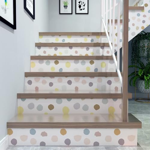 Wallink Nursery Wallpaper Peel and Stick Polka Dot Wallpaper 17.5"x240" Self Adhesive Colorful Dot Kids Peel and Stick Wall Paper Renter Friendly Contact Paper for Walls Decor Nursery Room Living Room - Image 5