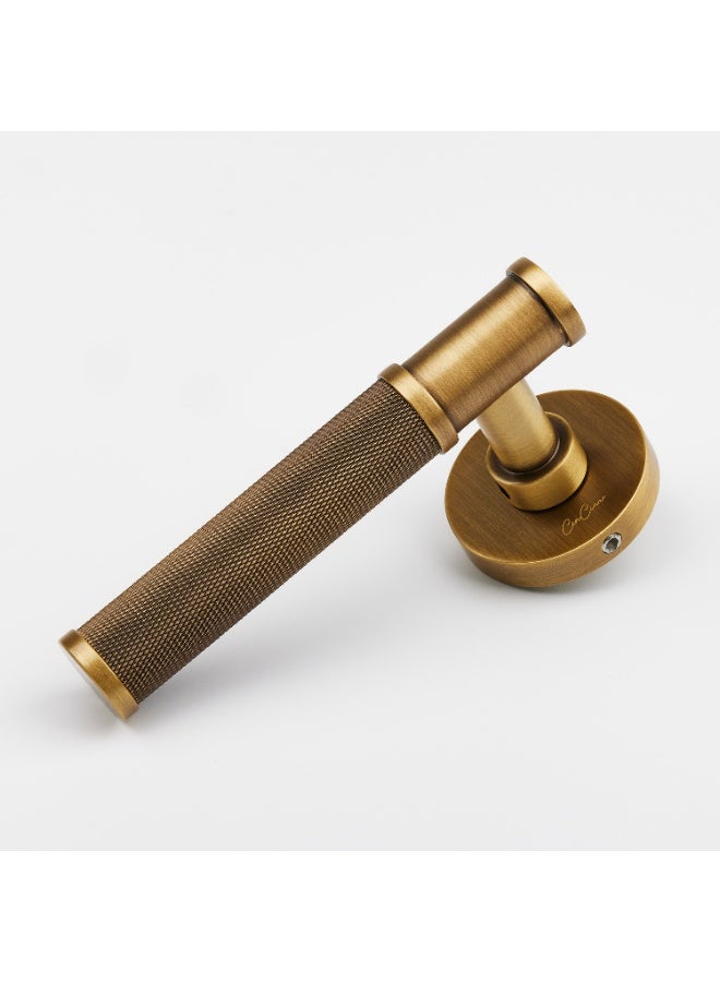 CINCINNO Stella Premium Anti-Rust Brass Door Handle Pair – Durable & Stylish for Home & Office, UV Protection, 2-Year Color & 5-Year Mechanical Warranty, Salt Spray Tested (Brushed Red Brass) - Image 2