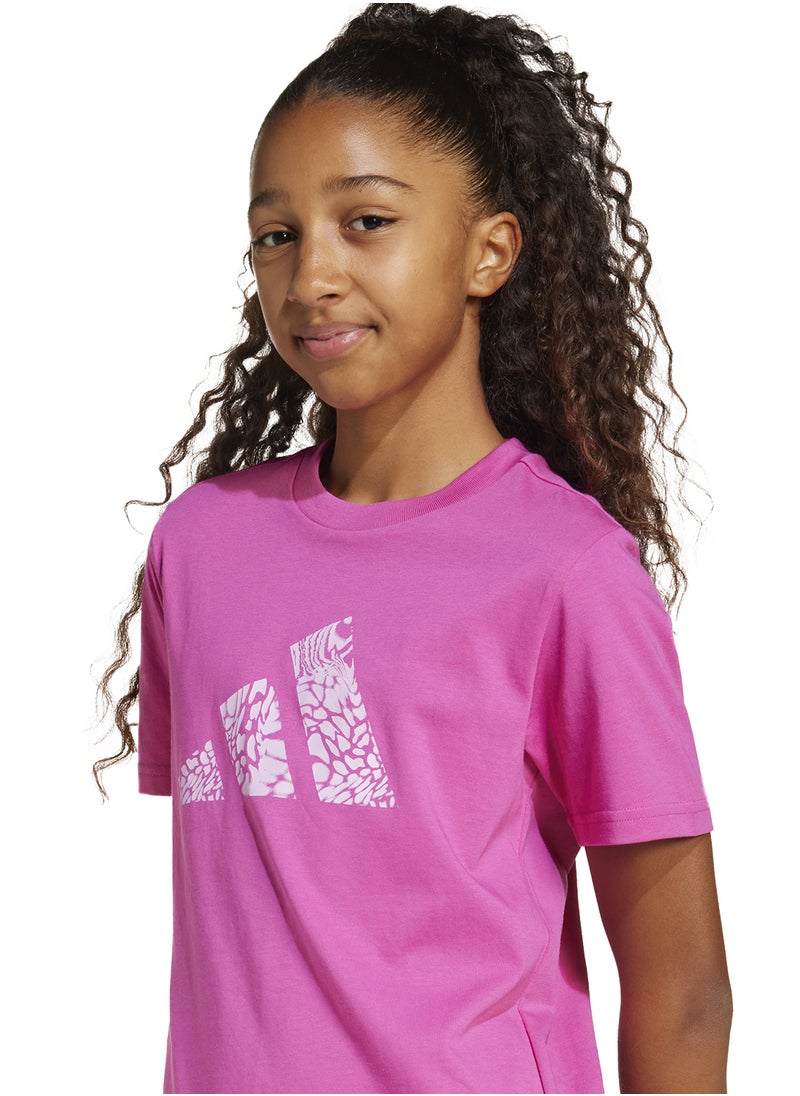 Adidas - Youth Animal-Print Graphic T-Shirt - Image 1
