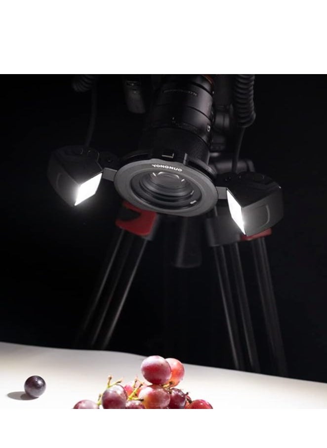 YONGNUO YONGNUO YN24EX S Macro Flash Speedlite for Sony – TTL Macro Flash with Dual Flash Heads, Adapter Rings (49-72mm), 8-Level Output, LED Focus Assist, LCD Display  - Image 5