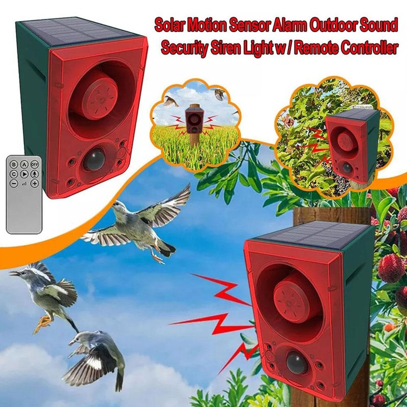 Solar-powered alarm, remote-controlled alarm light, wild boar deterrent, alarm detector, farm, orchard, and warehouse protection. - Image 4