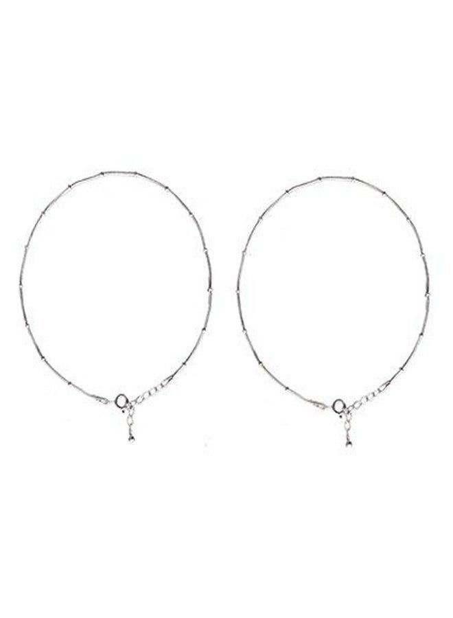 ELOISH Sterling Silver Anklets Pair of Adjustable Ball Anklets [BANK2] - Image 2
