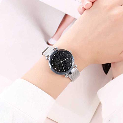 Acnos® Premium 4 Colors Magnet Strap Analogue Women's and Girls Watch Sweet Heart 4 Colors Bracelet Combo for Girl's & Women's Watch (Set of 2) (Silver) - Image 5