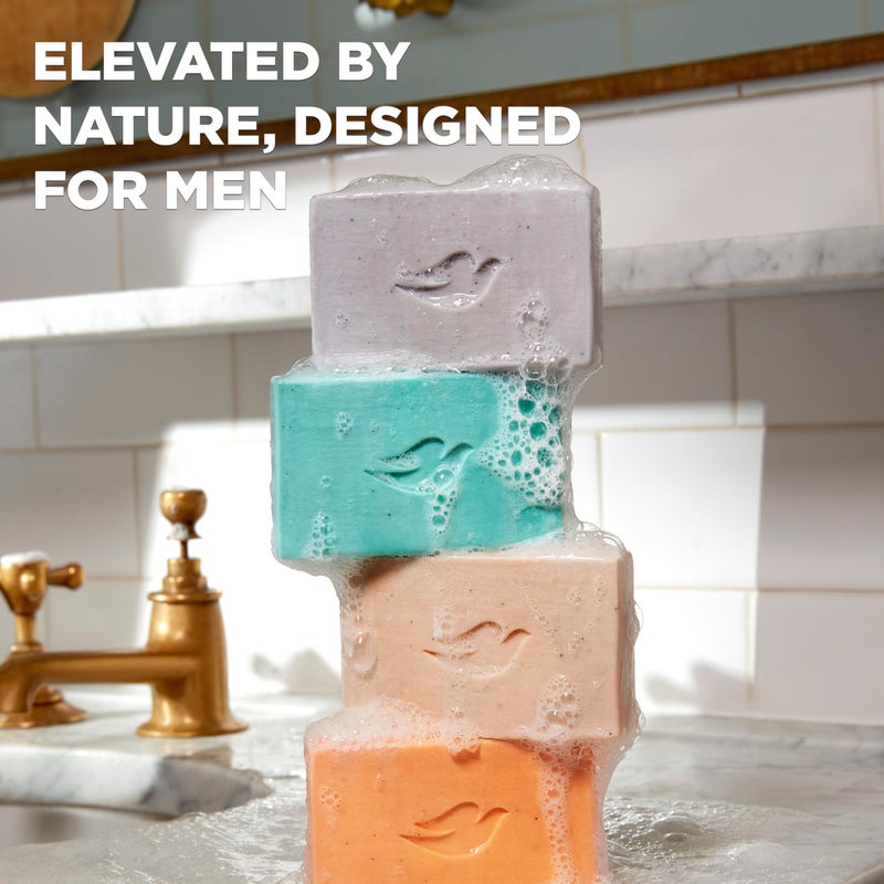 Dove Men+Care صابون دوف للرجال + العناية بار للتنظيف بالفحم + زيت القرنفل 4 قطع لإعادة بناء البشرة في الحمام، بار 4 في 1 للشعر والجسم والوجه والحلاقة مع منظف نباتي وزيوت طبيعية 5 أونصات - Image 3