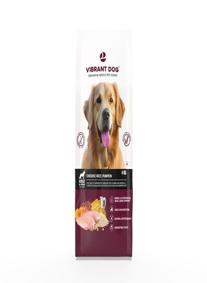 VIBRANT DOG ® - Adult 4KG (Chicken | Rice | Pumpkin) |Dog Dry Food |PET Food - Image 1