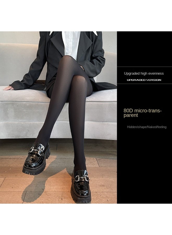 Anti-snag Durable Women's Autumn Thin Pantyhose Black Silk 0d Ultra-transparent Polka Dot Black Stockings