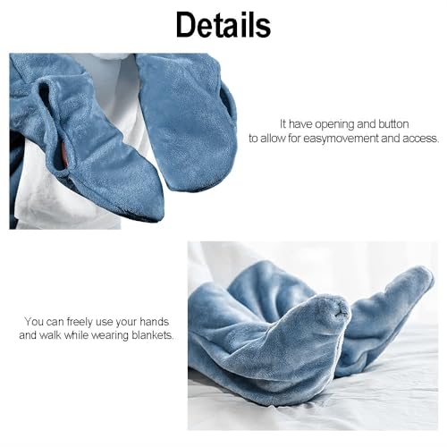 inkArts Shark Onesie Kids, Shark Blanket for Kid, Shark Costume Kids, Shark Blanket Hoodie Onesie - Image 5