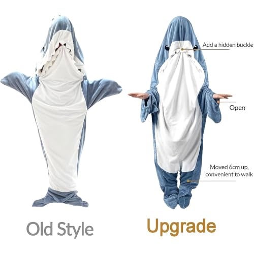 inkArts Shark Onesie Kids, Shark Blanket for Kid, Shark Costume Kids, Shark Blanket Hoodie Onesie - Image 4