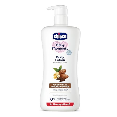 Chicco Baby Moments Body Lotion for Babies, 650ml | Almond Milk & Murumuru Butter | Quick Absorb Formula with Natural Ingredients for Ultra Soft Skin | Dermatologically Tested | Parabens & Phenoxyethanol Free - Image 1