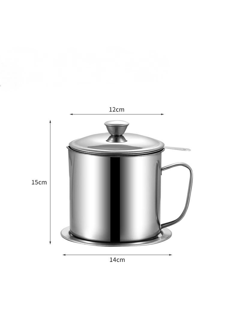 Y&D خزان زيت تخزين بقايا الزيت من الفولاذ المقاوم للصدأ سعة 1.8 لتر - Image 1