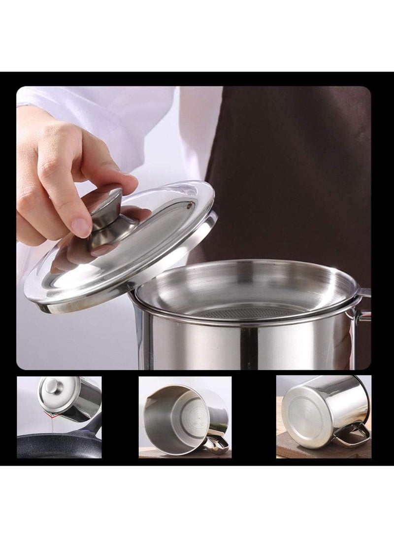 Y&D خزان زيت تخزين بقايا الزيت من الفولاذ المقاوم للصدأ سعة 1.8 لتر - Image 4