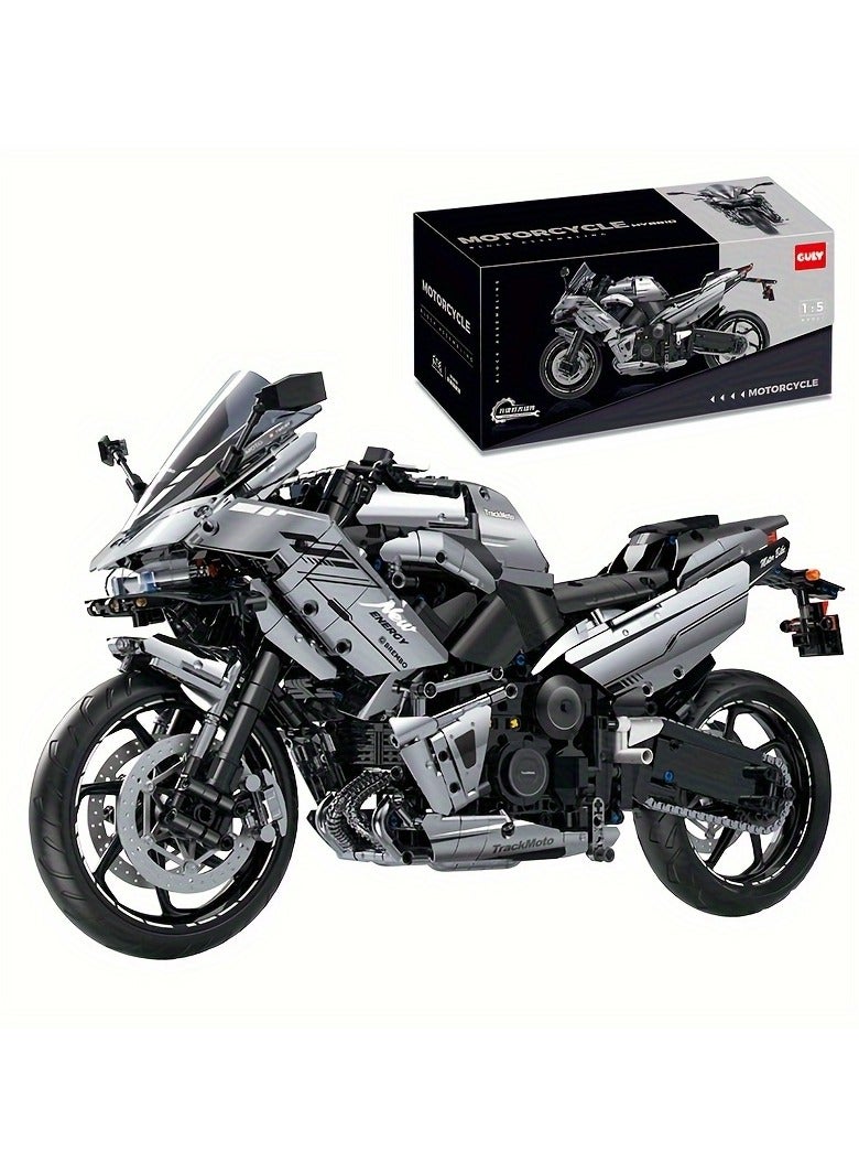 AROAQ 1:5 Scale 2156pcs Technology Motorcycle Building Block Toys - Image 2